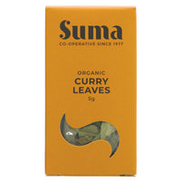 Featured image displaying box of Suma organic curry leaves