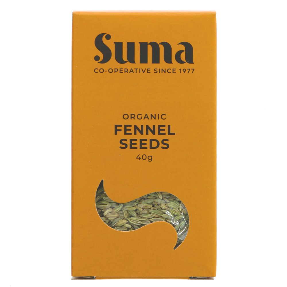 Featured image displaying box of Suma organic fennel seeds