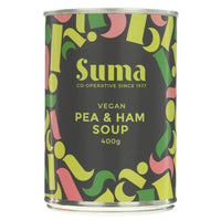A tin of pea & Ham soup. Gorgeous green and brown label!