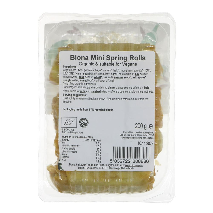 Organic Mini Spring Rolls