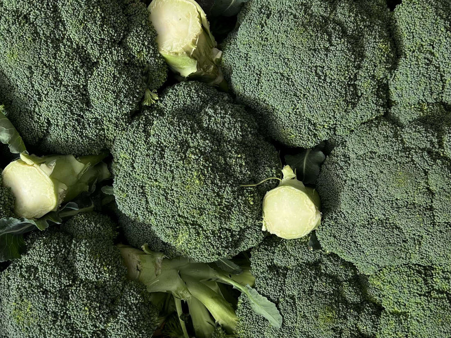 A photo of organic broccoli