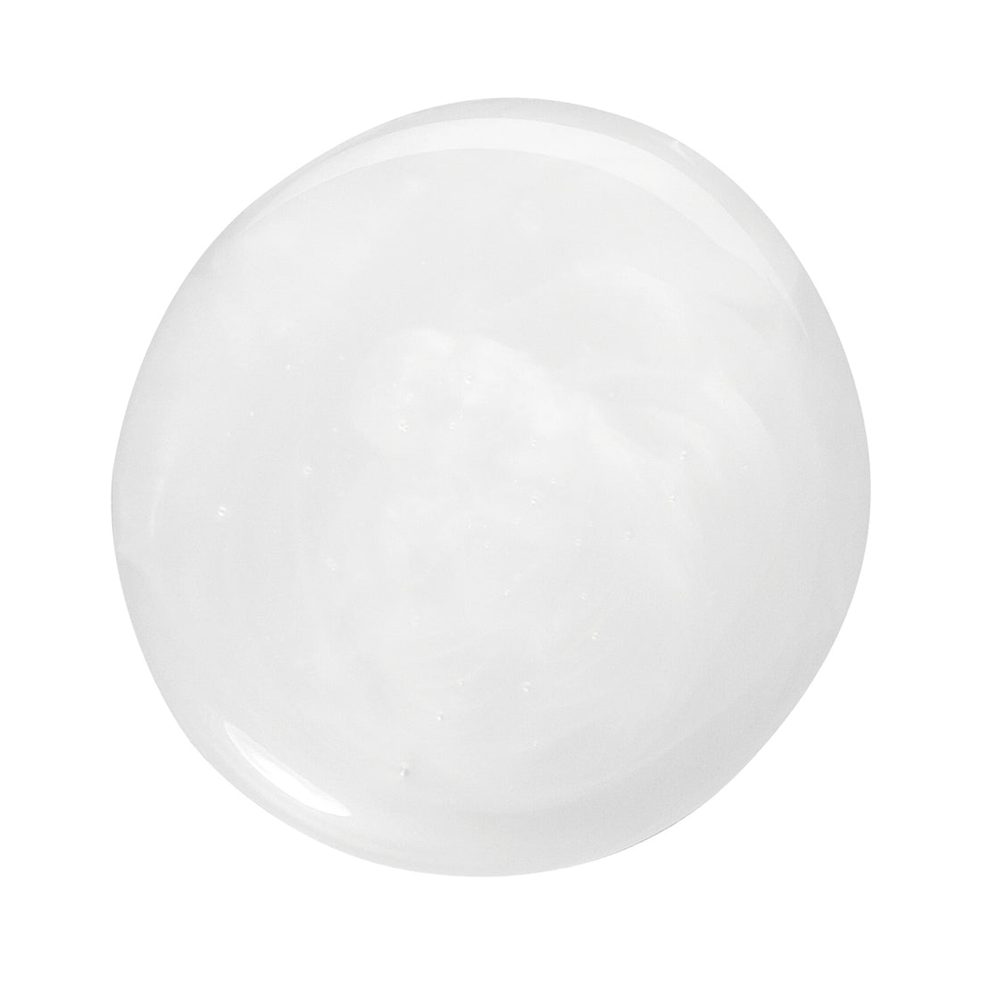 A drop of translucent white liquid