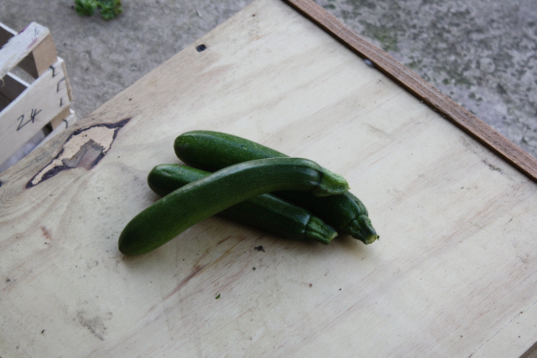 A photo of organic courgette