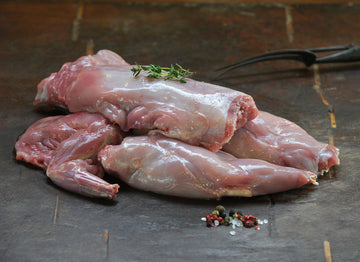 locally shot rabbit fantastic  for a casserole. ac-packed and oven ready.