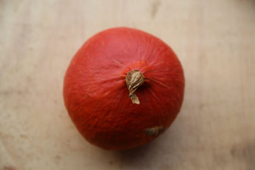 A photo of organic red kuri squash