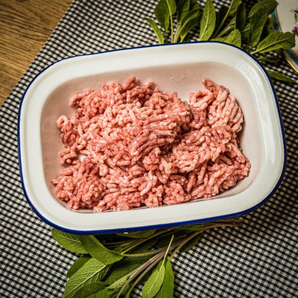 Sweet outdoor reared pork mince adds depth of flavour to your mince dishes
