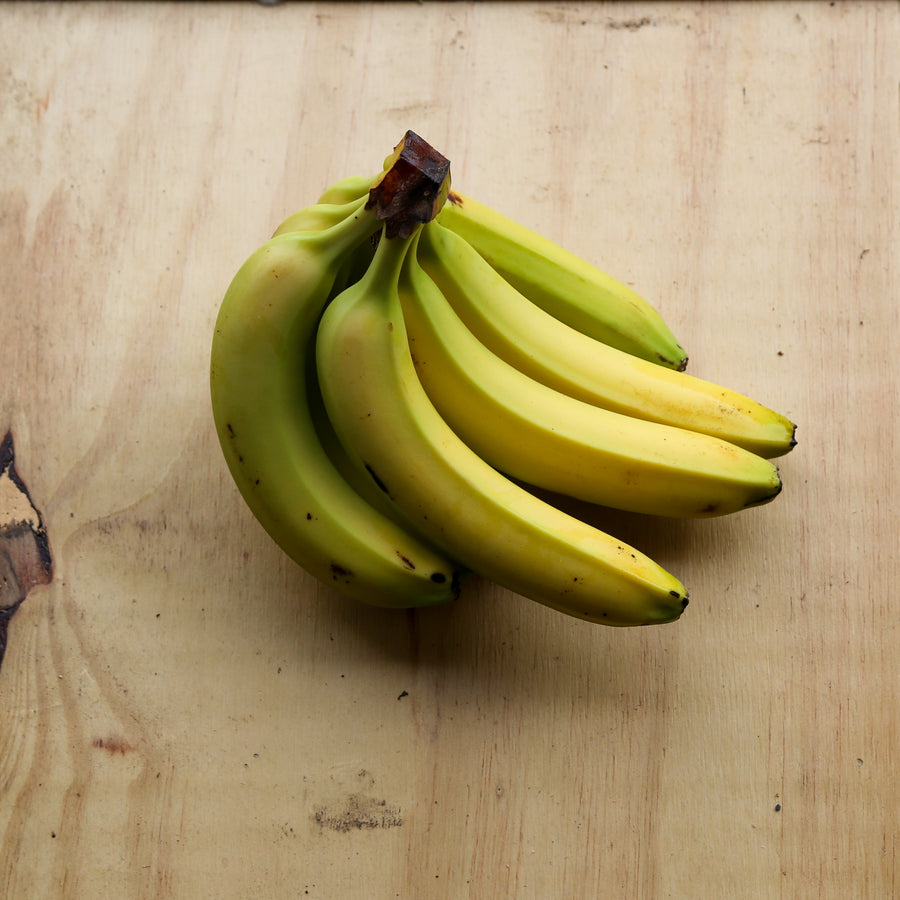 A photo of organic bananas