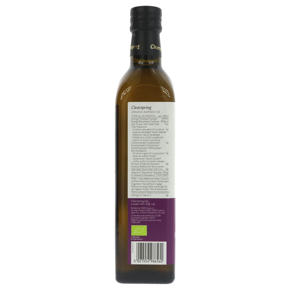 Oil, Rapeseed 500ml