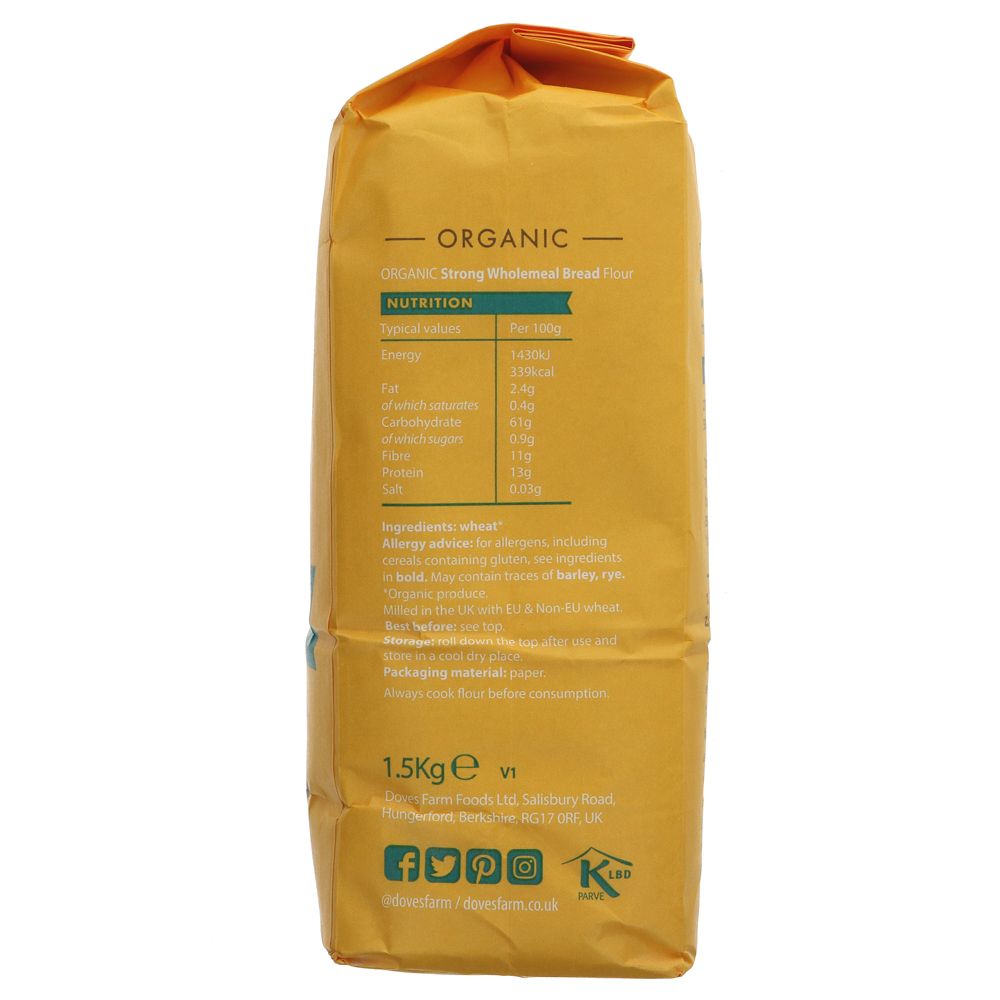 Flour, Doves Farm Wholemeal Strong Bread Flour