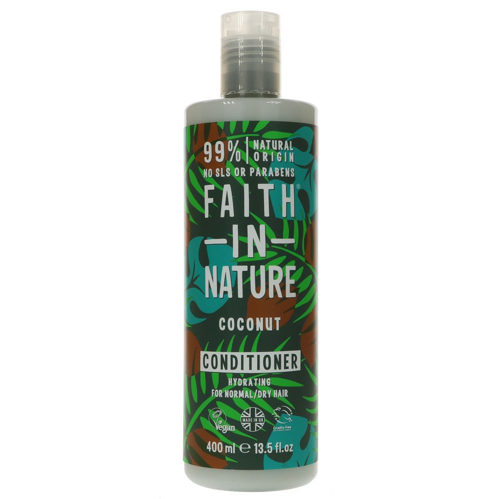 A recycled plastic bottle of hair conditioner with a squeezy lid