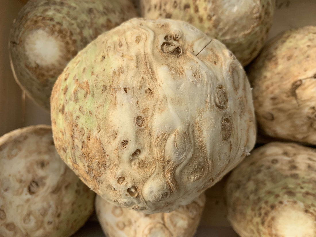 A photo of organic celeriac