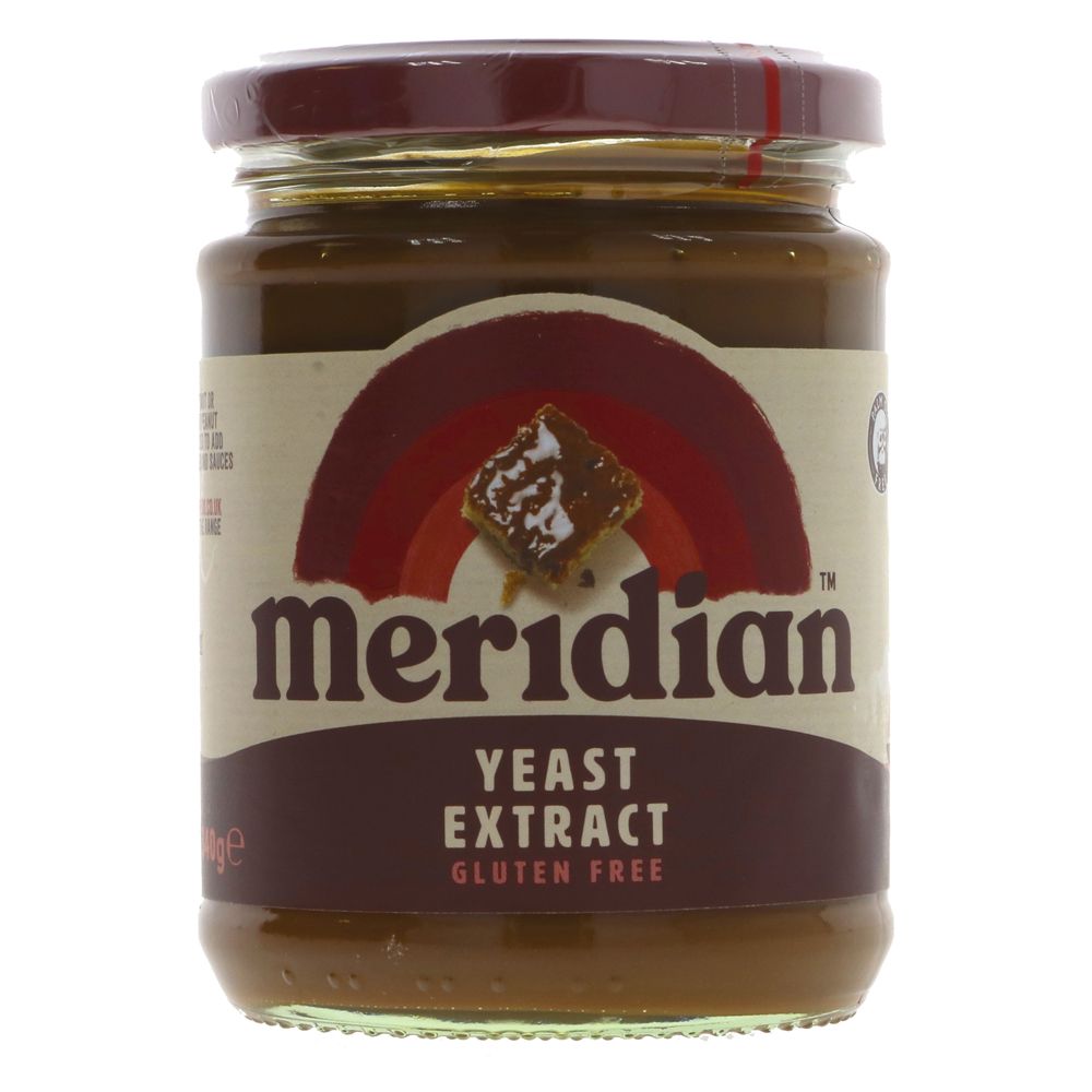 A glass jar of yeast extract with a metal lid