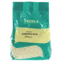 A recyclable green plastic packet of rice