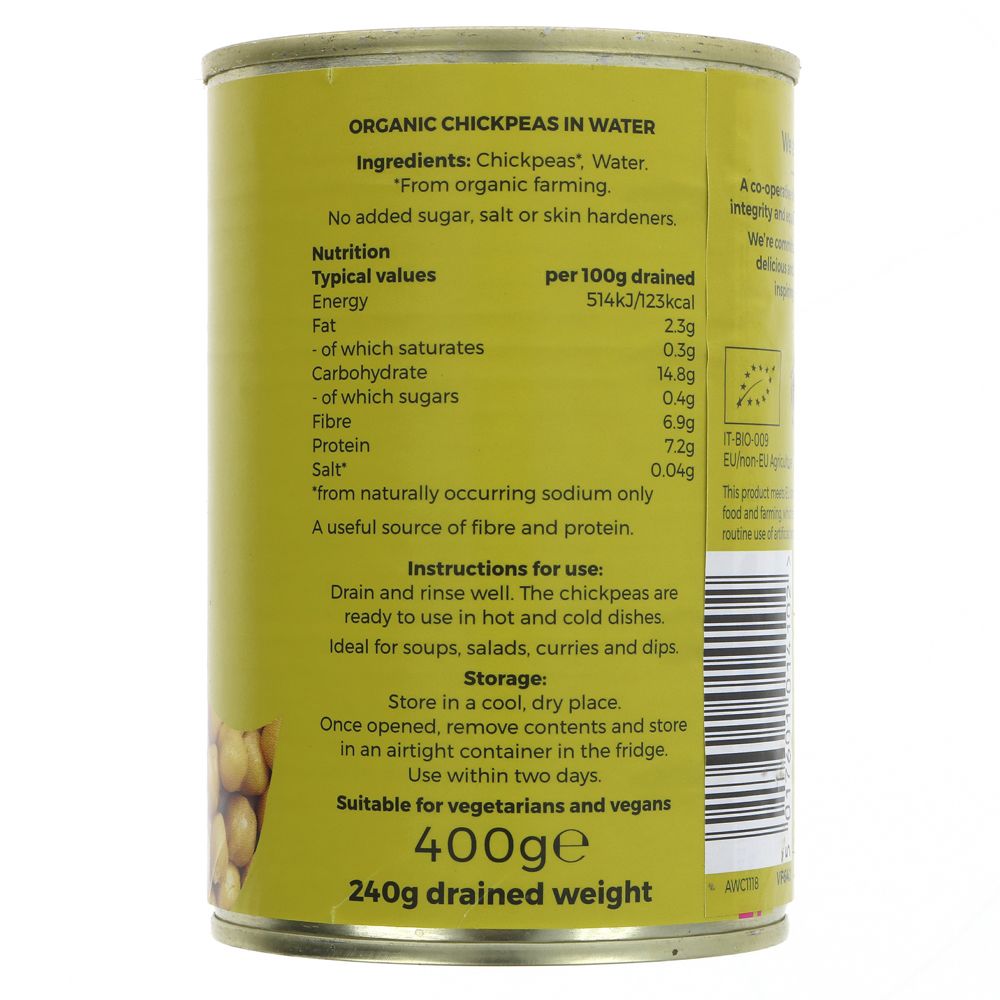 Chickpeas, can 400g